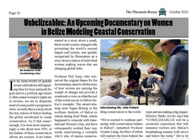Unbelizeablue: An Upcoming Documentary on Women in Belize Modeling Coastal Conservation