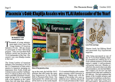 Placencia’s Gold: Khajdija Assales wins YLAI Ambassador of the Year